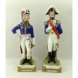 A pair of German Democratic Republic figurines of Napoleonic Generals, Demouriez and Ney,