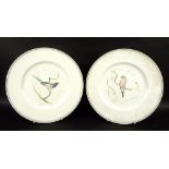 A pair of Wedgwood porcelain plates, mid to late 20th century,