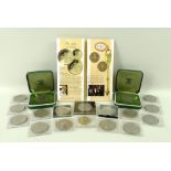 A collection of commemorative coins, comprising four £5 coins, five £2 coins, two 1973 50p coins,