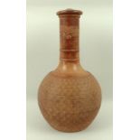 A Wedgwood terracotta 'rosso antico' bottle vase and cover, early 19th century,