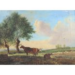 Charles Swan (1875): cattle in a landscape, oil on canvas, signed lower right,