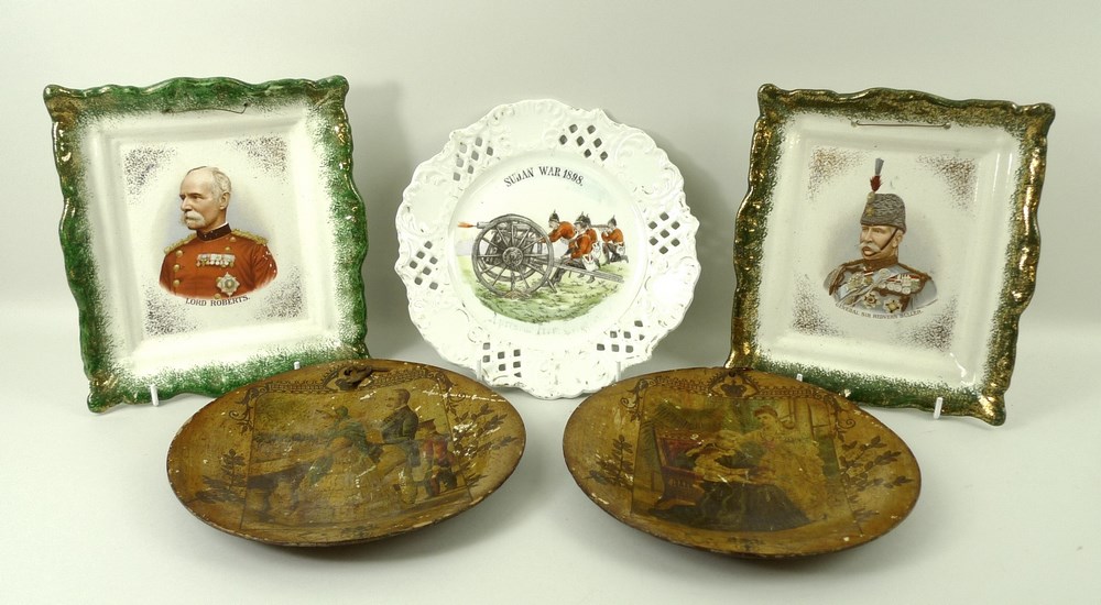 A collection of commemorative Boer war plates,