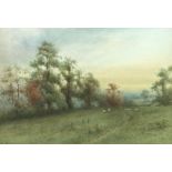 Alfred Ashdown Box (British, 1879-1938): a pair of watercolours of the English countryside,