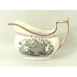 A Royal commemorative Charlotte in Memoriam creamware jug, 1817,