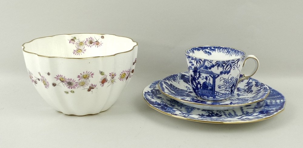 A Royal Crown Derby porcelain part tea service, circa 1930, decorated in the Mikado pattern,