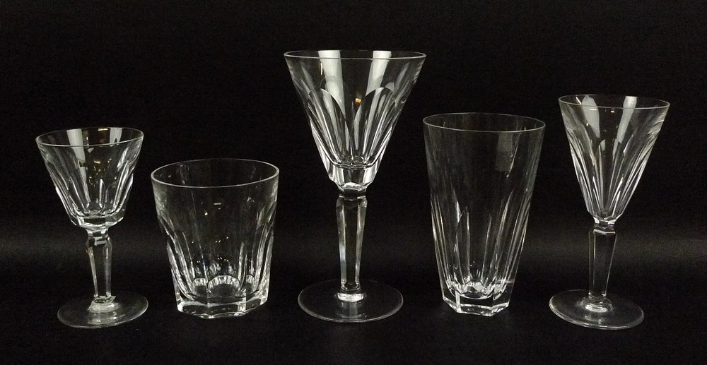 A part suite of Waterford crystal, in the Sheila pattern, comprising eight wine, 16.