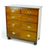 A mahogany chest of two over three drawers, circa 1900,