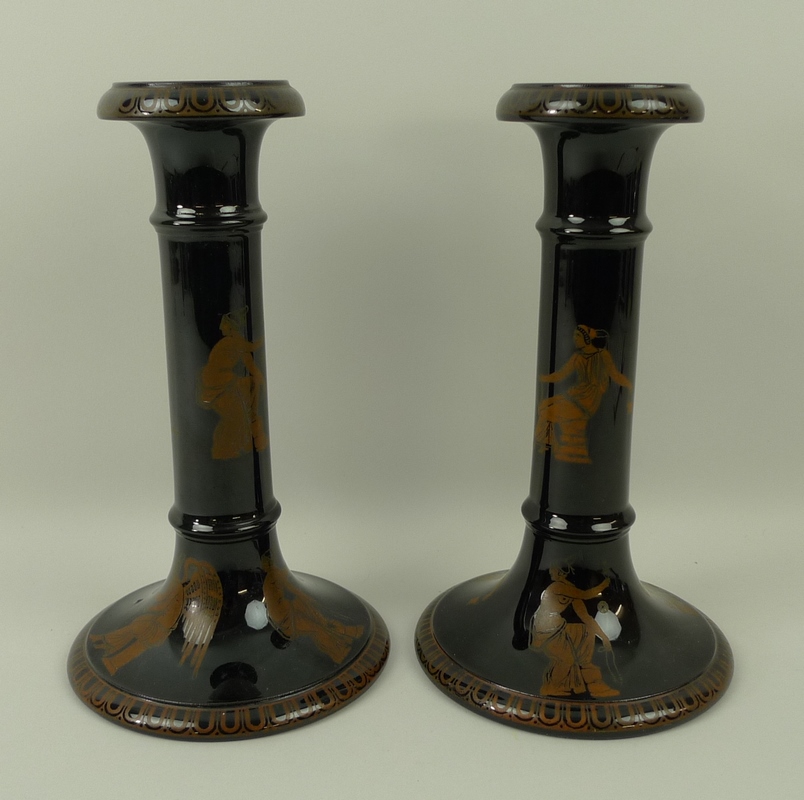 A pair of Samuel Alcock & Co candlesticks, circa 1840, in the Greek style, - Image 2 of 3