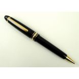 A Montblanc Meisterstuck No 161 ballpoint pen, circa 1990, with turning mechanism,