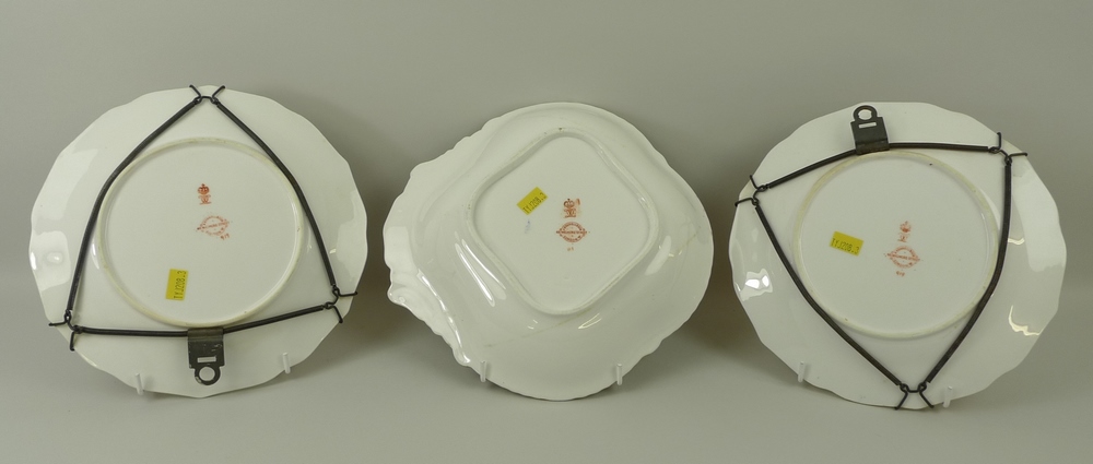 A Royal Crown Derby serving dish, and two plates, circa 1910, - Image 2 of 2