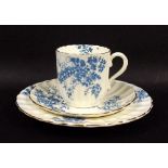 A part tea service, mid 19th century, with scallop fluted cups and plates,