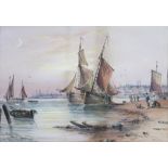 English School (19th century): 'On the Sussex coast', watercolour,