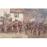 Orlando Norie (1832-1901): 'Royal Engineers outside an Inn on Dartmoor circa 1880', watercolour,