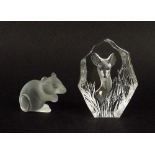 A Lalique field mouse, 3.