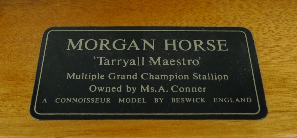 A Beswick equine figurine of 'Morgan Horse, Tarryall Maestro', on a wooden base, 29cm. - Image 2 of 2