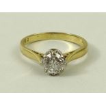 An 18ct gold and diamond solitaire ring, approximately 0.