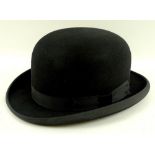 A black felt 'feather weight' bowler hat, by Woodrow, Piccadilly, London, size 7 / 57,