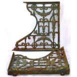 PAIR OF CISTERN/ SHELF? BRACKETS. 15.75 by 15.75ins, cast iron brackets. (2) NR