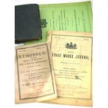 EPHEMERA/ TRADE CATALOGUES. The Trade Marks Journal Wednesday July 17th 1901 (Twyfords Toilets &