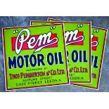 PEM MOTOR OIL ADVERT. 12ins square, PEM/ MOTOR OIL/ MANUFACTURED BY/ THOS. PEMBERTON & CO LTD/