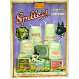 SPILLERS MULTICOL'D SHOWCARD. 17 by 12.5ins, SPILLERS/ EVERY NEED/ FOR/ EVERY BREED dogs