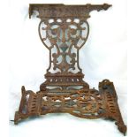 PAIR OF CISTERN/ SHELF? BRACKETS. 17 by 15.5ins, cast iron brackets. (2) NR