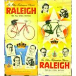 RALEIGH BICYCLES MULTICOLD POSTERS. 29 by 12.5ins, THE STAR PERFORMERS CHOOSE RALEIGH/ THE ALL