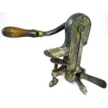 VINTAGE BAR CORKSCREW. 9ins long cast iron CHAMPION in raised lettering. NR