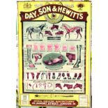 DAY SON & HEWITTS VETERINARY COLOURED POSTER. 29 by 20ins, DAY SON & HEWITT'S HORSE CHART/