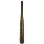 WOODEN CLUB. 26ins long, early looking wooden club or pestle? NR