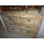 A 19th century pine chest of two short and two long drawers.