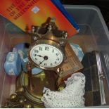 A small quantity of collectables, including an anniversary clock (lacking dome),