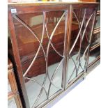A 19th century mahogany glazed two door bookcase.