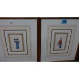 A group of seven, including two Chinese watercolours on pith paper,