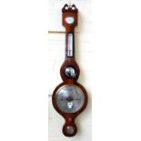 A Victorian rosewood cased wheel barometer by 'E.