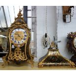 A Louis XIV ormolu mounted and brass inlaid tortoiseshell boulle marquerty bracket clock,