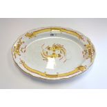 A Meissen porcelain oval charger, circa 1900,