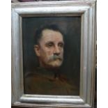 Douglas Stannus Gray (1890-1959), Head study of a soldier, oil on panel, 35cm x 25cm.