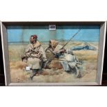 Antonio Garcia y Mencia (1853-1915), Moorish soldiers, watercolour, signed, 30cm x 45cm.