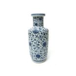 A Chinese blue and white vase, late 19th/20th century,