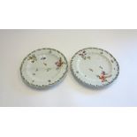A pair of Chelsea plates, circa 1760,