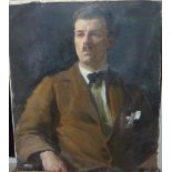 Douglas Stannus Gray (1890-1959), Portrait of Ralph Longstaff, oil on canvas, unframed, 75cm x 64cm.