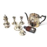 Silver and silver mounted wares, comprising; a sugar caster, Birmingham 1935,