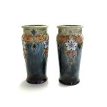 A pair of Royal Doulton stoneware vases, early 20th century,