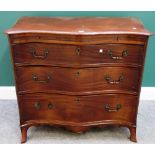 A made-up 19th century mahogany serpentine chest,