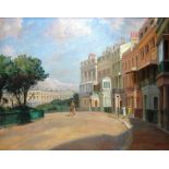 Douglas Stannus Gray (1890-1959), Lewes Crescent, Brighton, oil on canvas, signed and dated 1937,