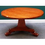 A William IV satinwood centre table,