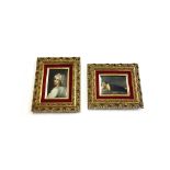 Two Continental porcelain plaques, late 19th century, probably German, in modern gilt gesso frames,