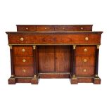 A Louis Philippe rosewood and ormolu mounted desk,
