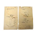 Four drawings of constellations, North India, 19th century, on double-sided folios,